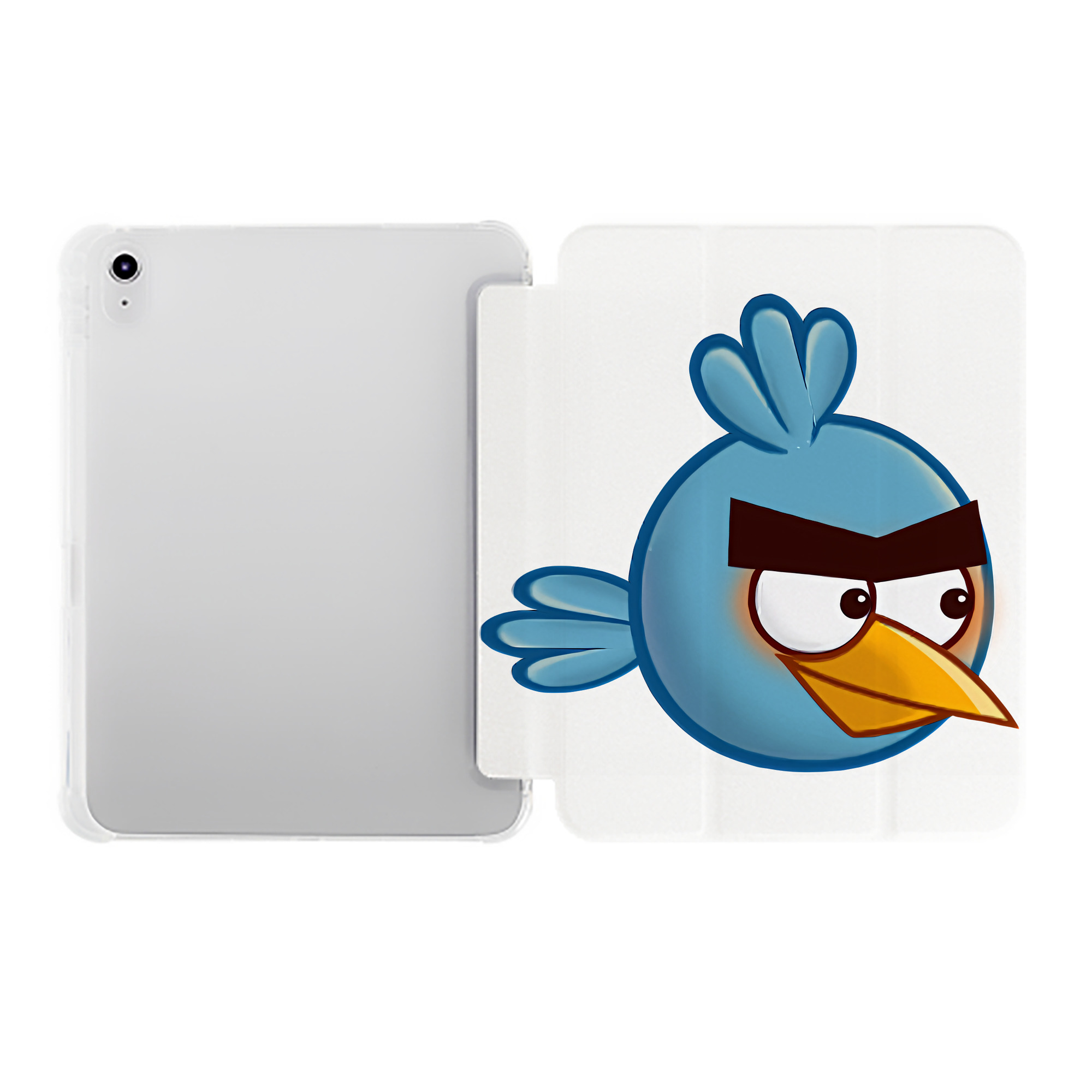 （画像用） Angry Birds アングリーバード IPad ケース ペン収納付き 三つ折りスタンド PUレザー×シリコン 対応機種9.5/10.5/10.9インチ